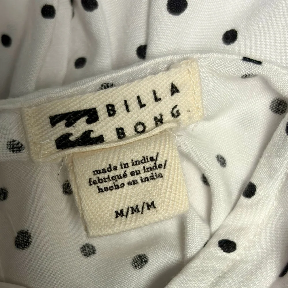 Billabong Kiss the Rain 
White & Black Polka Dot 
Maxi Boho Dress
Size Medium - Picture 9 of 9